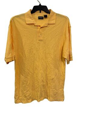 Ping Collection Yellow Golf Polo Shirt M 100% Cotton Embroidered Logo